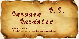 Varvara Vardalić vizit kartica